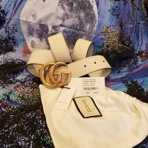 White Auth. Gucci Belt